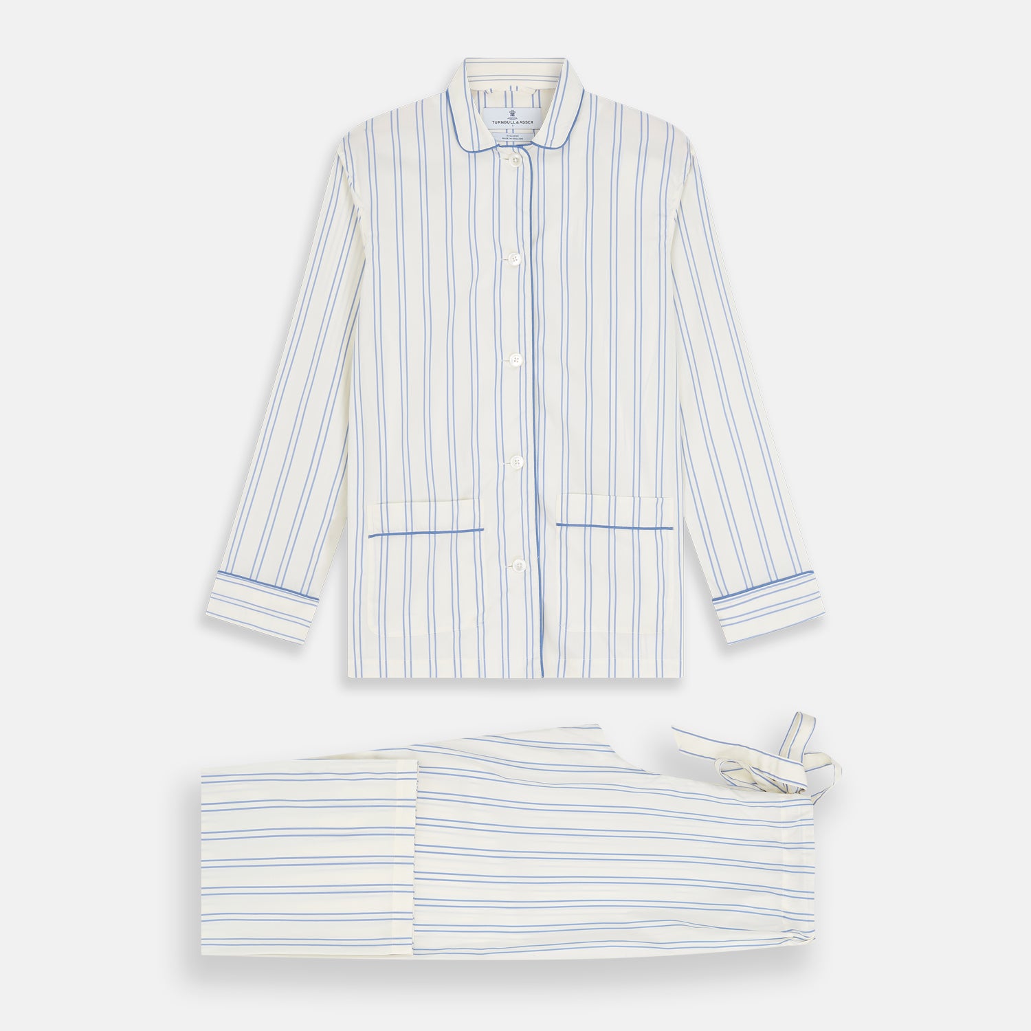 View 5 of product Women's Blue Multi Cotton Thelma Pyjama Set