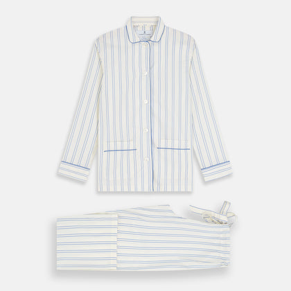 Women's Blue Multi Cotton Thelma Pyjama Set Image 4
