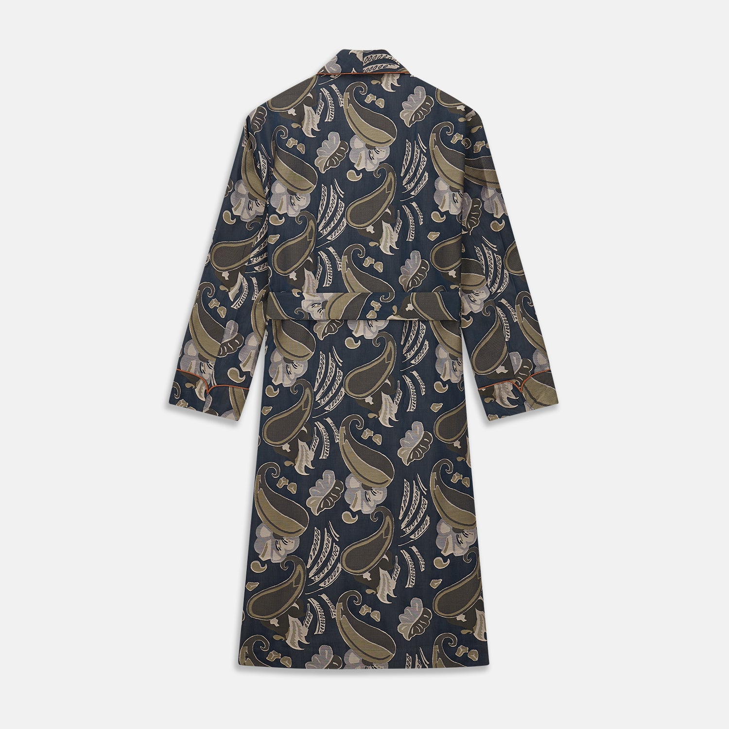 View 5 of product Navy Paisley Pattern Cotton Arnold Gown