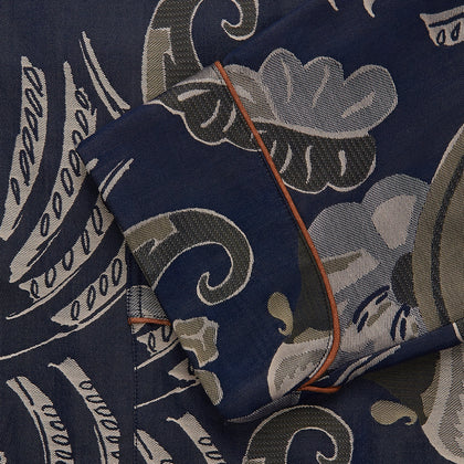 Navy Paisley Pattern Cotton Arnold Gown Image 3