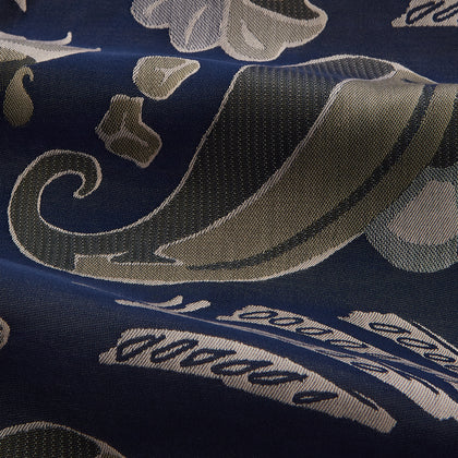 Navy Paisley Pattern Cotton Arnold Gown Image 1
