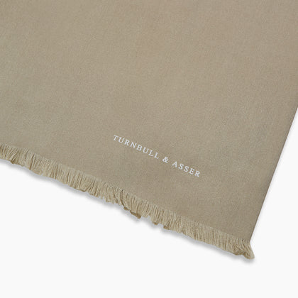 Khaki Silk Twill Lawton Scarf Image 1