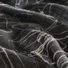 View 4 of product Black Sketched Pattern Wool Chilcott Scarf