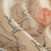 View 4 of product Cream Sketched Pattern Wool Chilcott Scarf