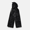 View 1 of product Black Sketched Pattern Wool Chilcott Scarf