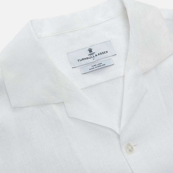 White Linen Holiday Fit Winnington Shirt Image 2