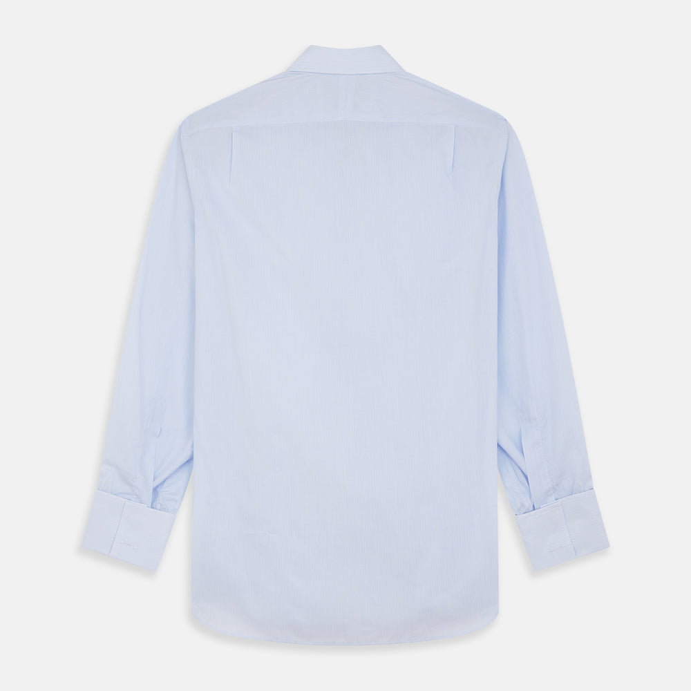 Pale Blue Multi Stripe Cotton Regular Fit Whitby Shirt