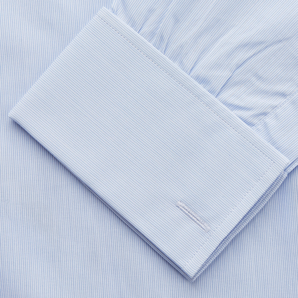 Pale Blue Multi Stripe Cotton Regular Fit Whitby Shirt
