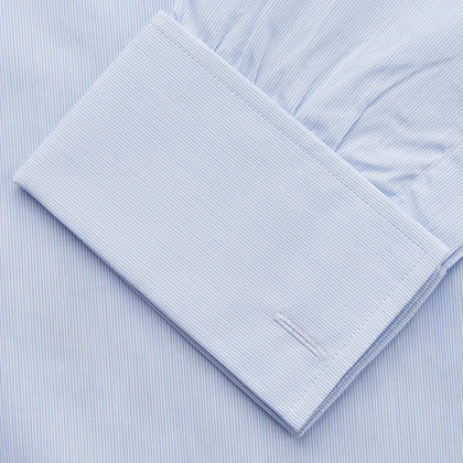 Pale Blue Multi Stripe Cotton Regular Fit Whitby Shirt Image 2