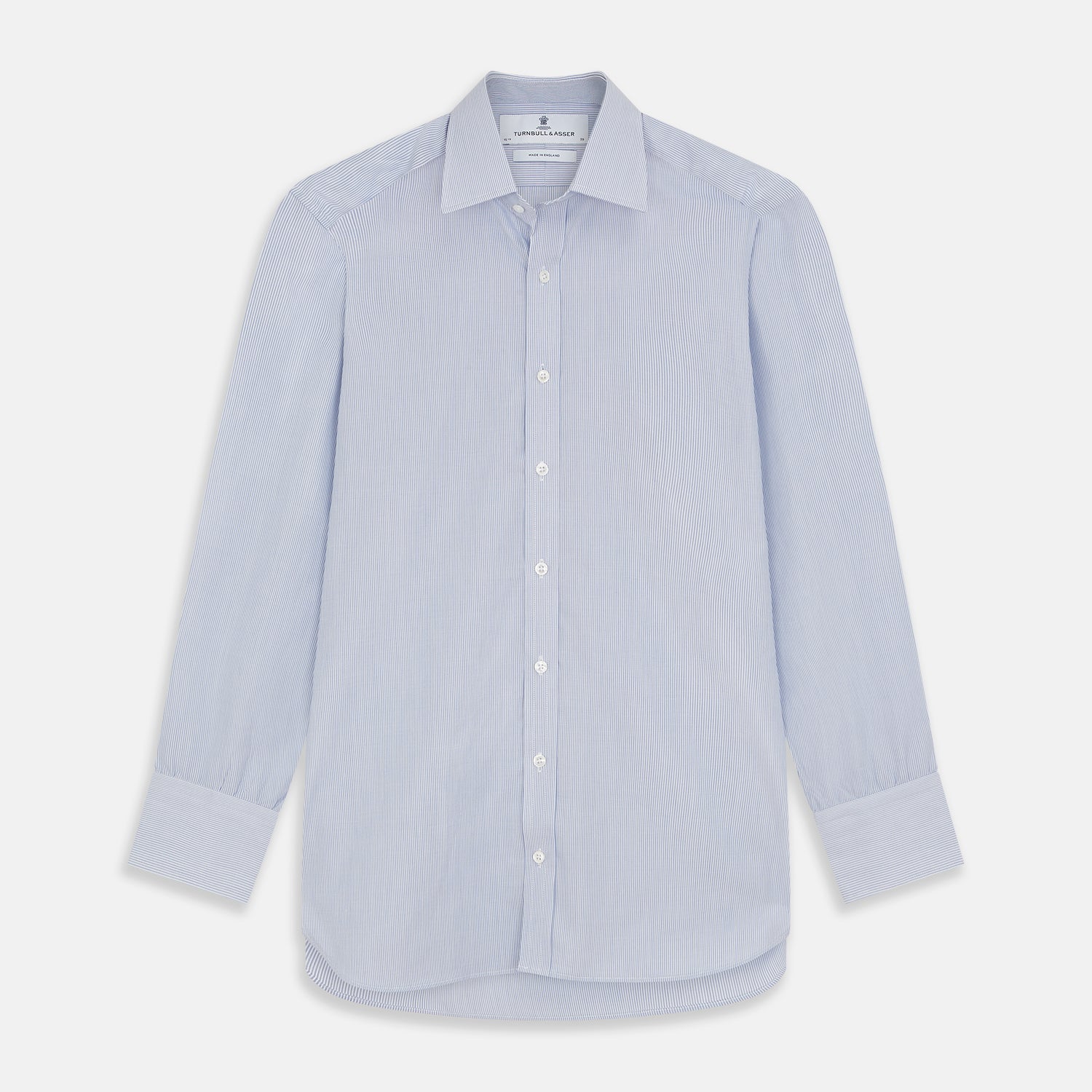 View 1 of product Blue and White Stripe Cotton Regular Fit Mayfair Shirt