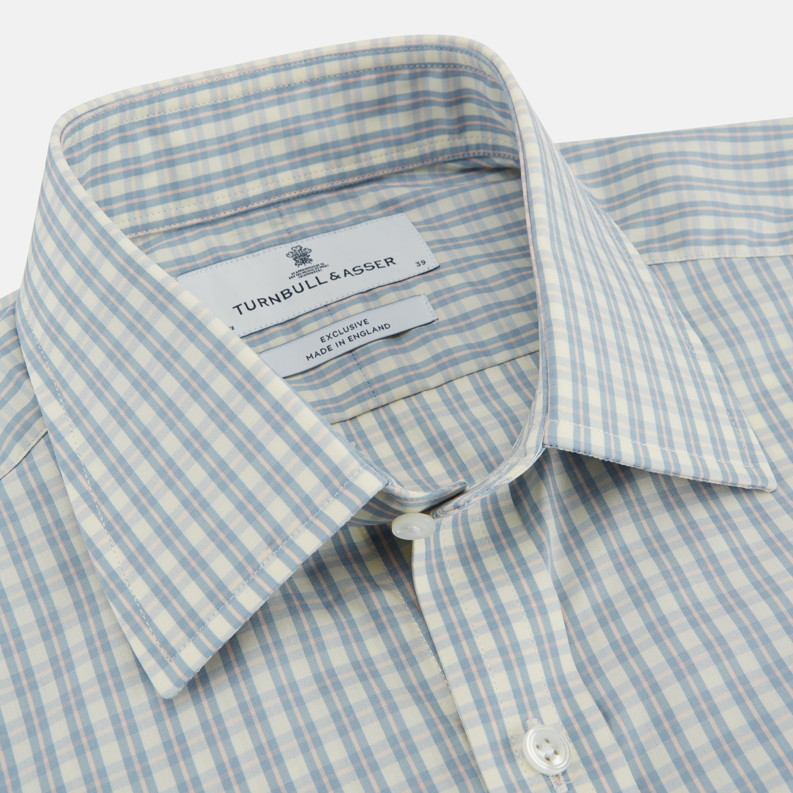View 2 of product Pale Blue Multi Check Cotton Regular Fit Mayfair Shirt
