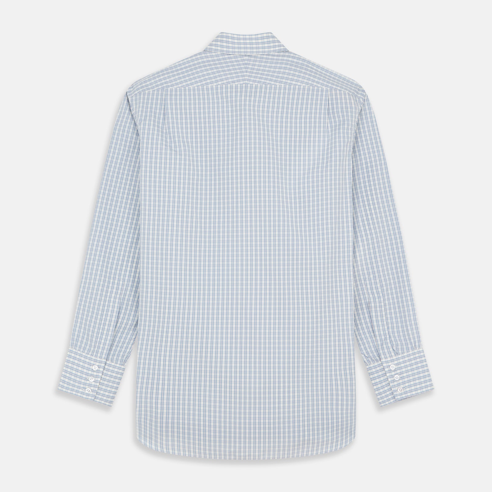 View 5 of product Pale Blue Multi Check Cotton Regular Fit Mayfair Shirt