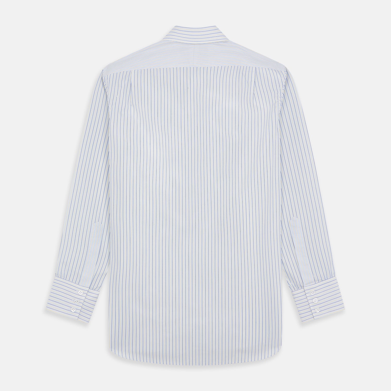 View 5 of product Light Blue and Yellow Stripe Cotton RE-PURPOSE Mayfair Shirt