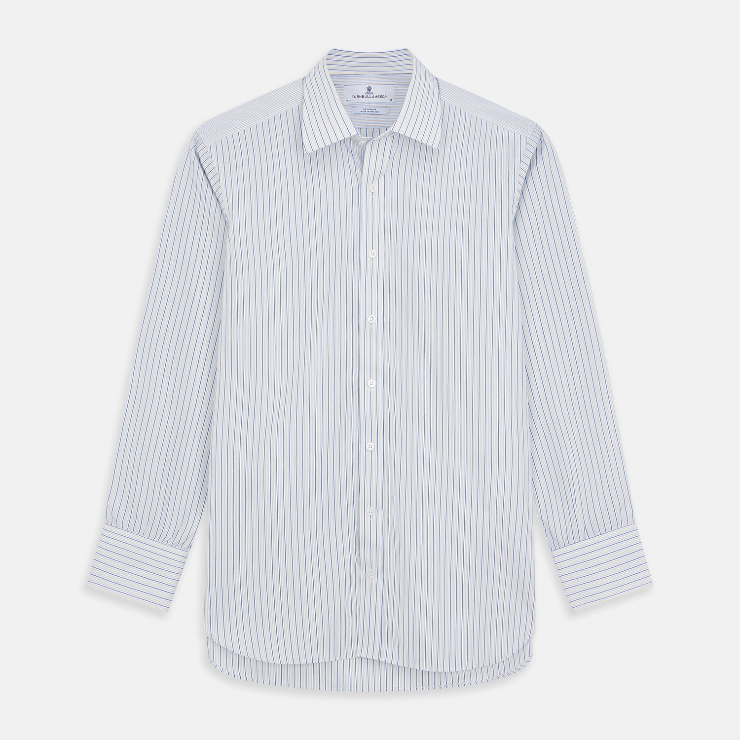 View 1 of product Light Blue and Yellow Stripe Cotton RE-PURPOSE Mayfair Shirt