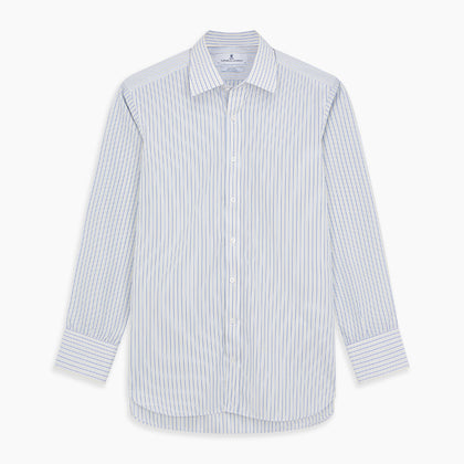 Light Blue and Yellow Stripe Cotton RE-PURPOSE Mayfair Shirt Image 5