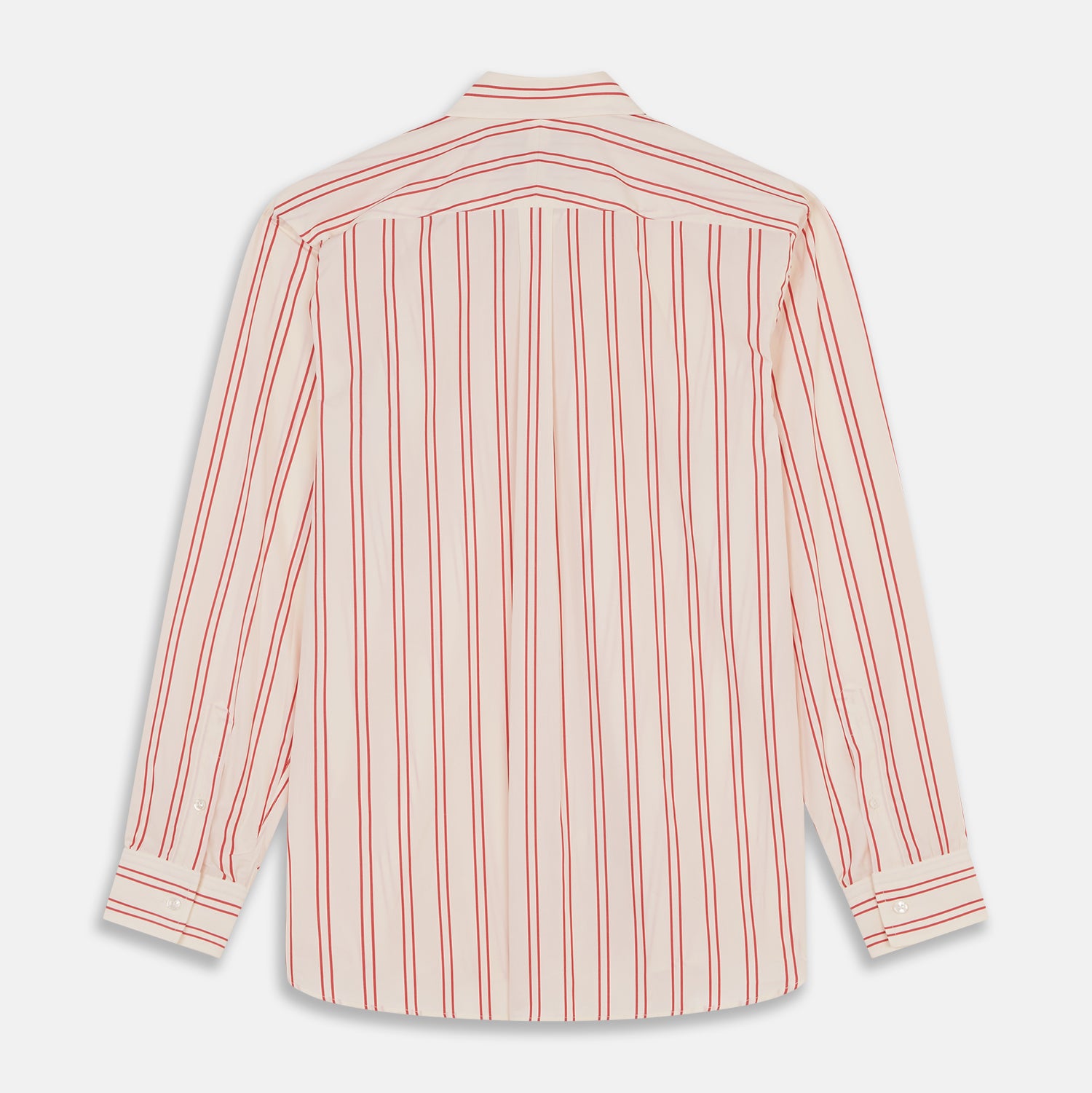 View 6 of product Red and Off-White Stripe Cotton Weekend Fit Finch Shirt