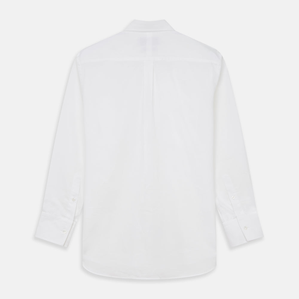 White Cotton Voile Weekend Fit Nevis Shirt