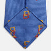View 4 of product Blue Geometric Squares Silk Tie