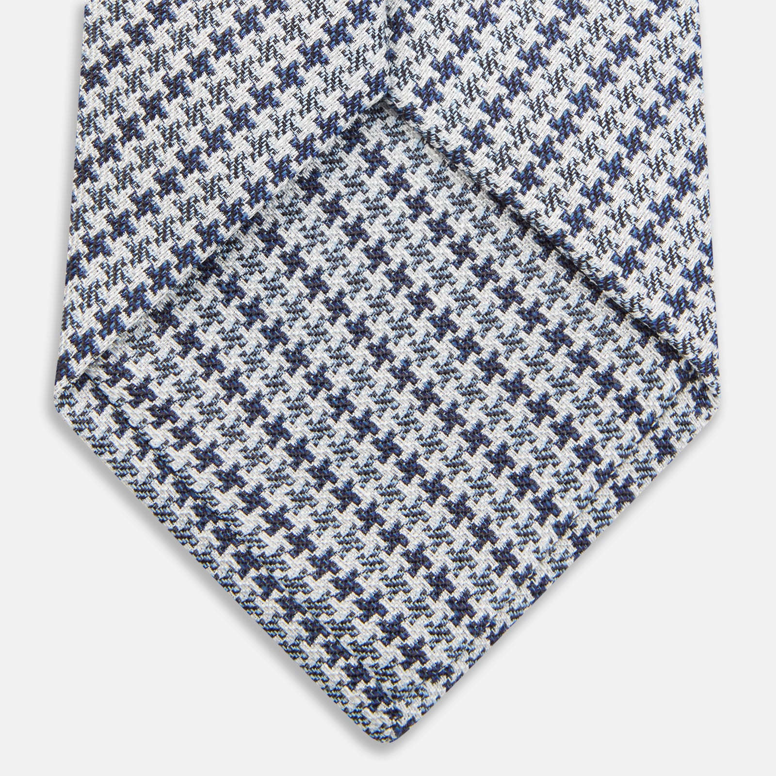 Blue Multi Puppytooth Silk Tie