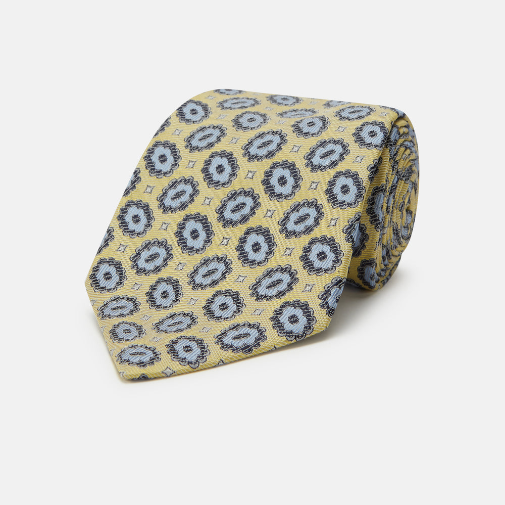 Yellow Multi Paisley Silk Tie