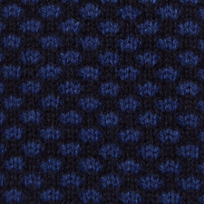 Navy Multi Cashmere Knitted Tie Image 2