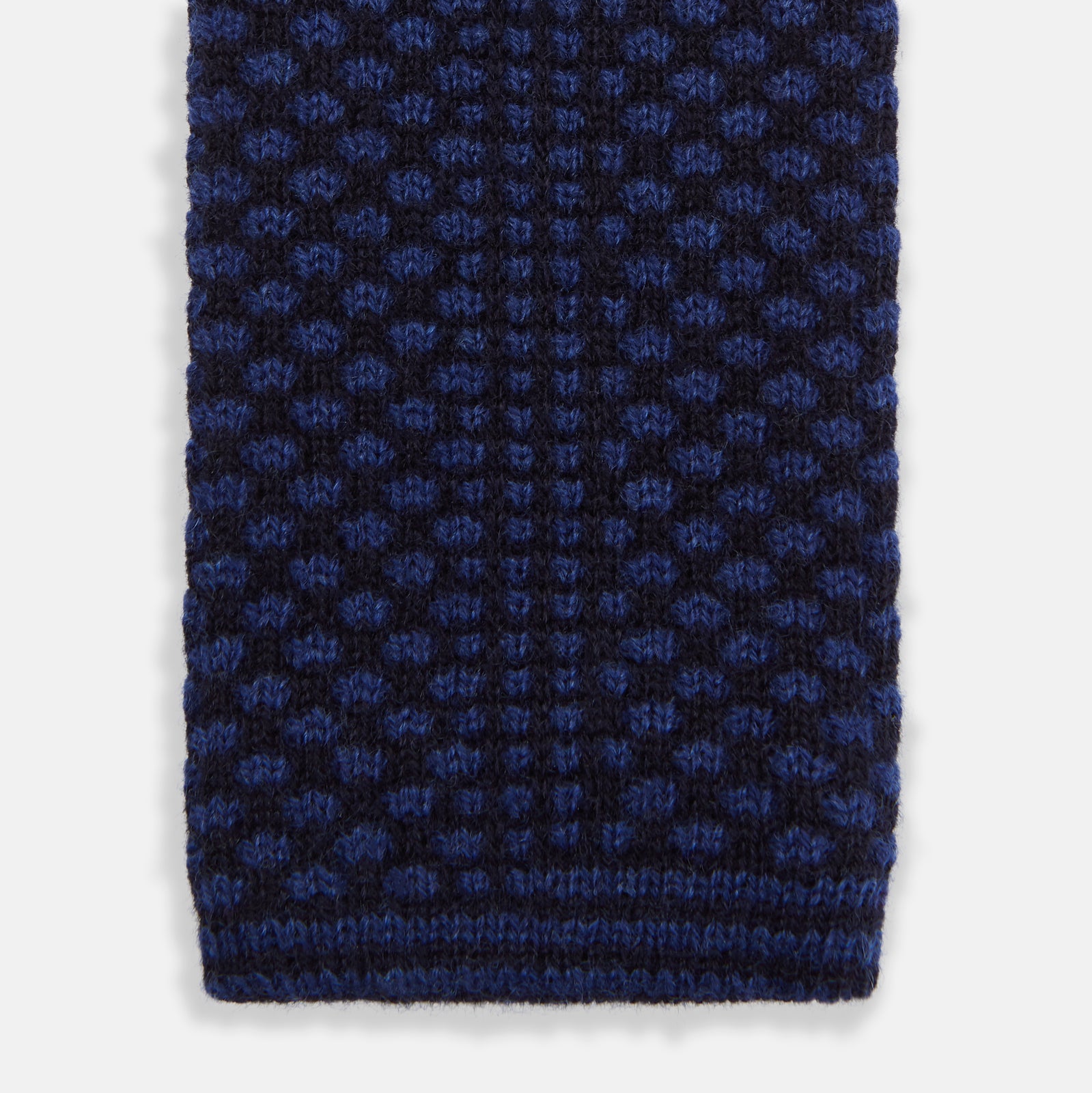 Navy Multi Cashmere Knitted Tie