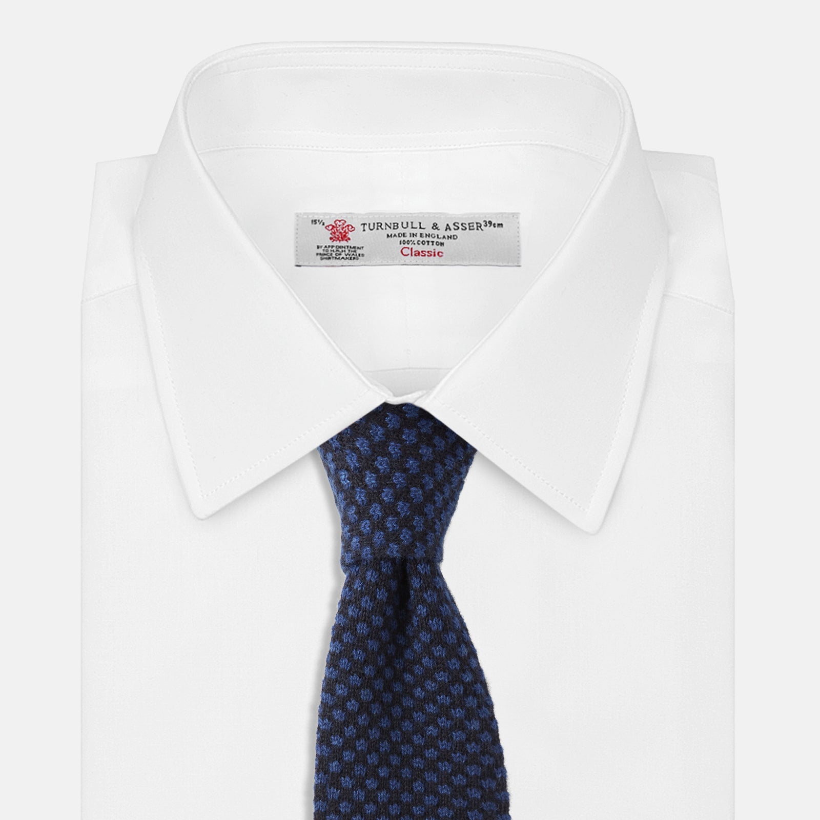 View 2 of product Navy Multi Cashmere Knitted Tie