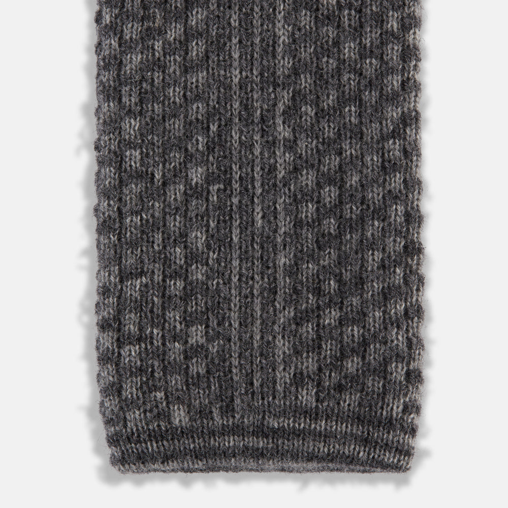 Grey Multi Cashmere Knitted Tie