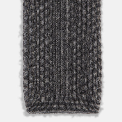 Grey Multi Cashmere Knitted Tie Image 3