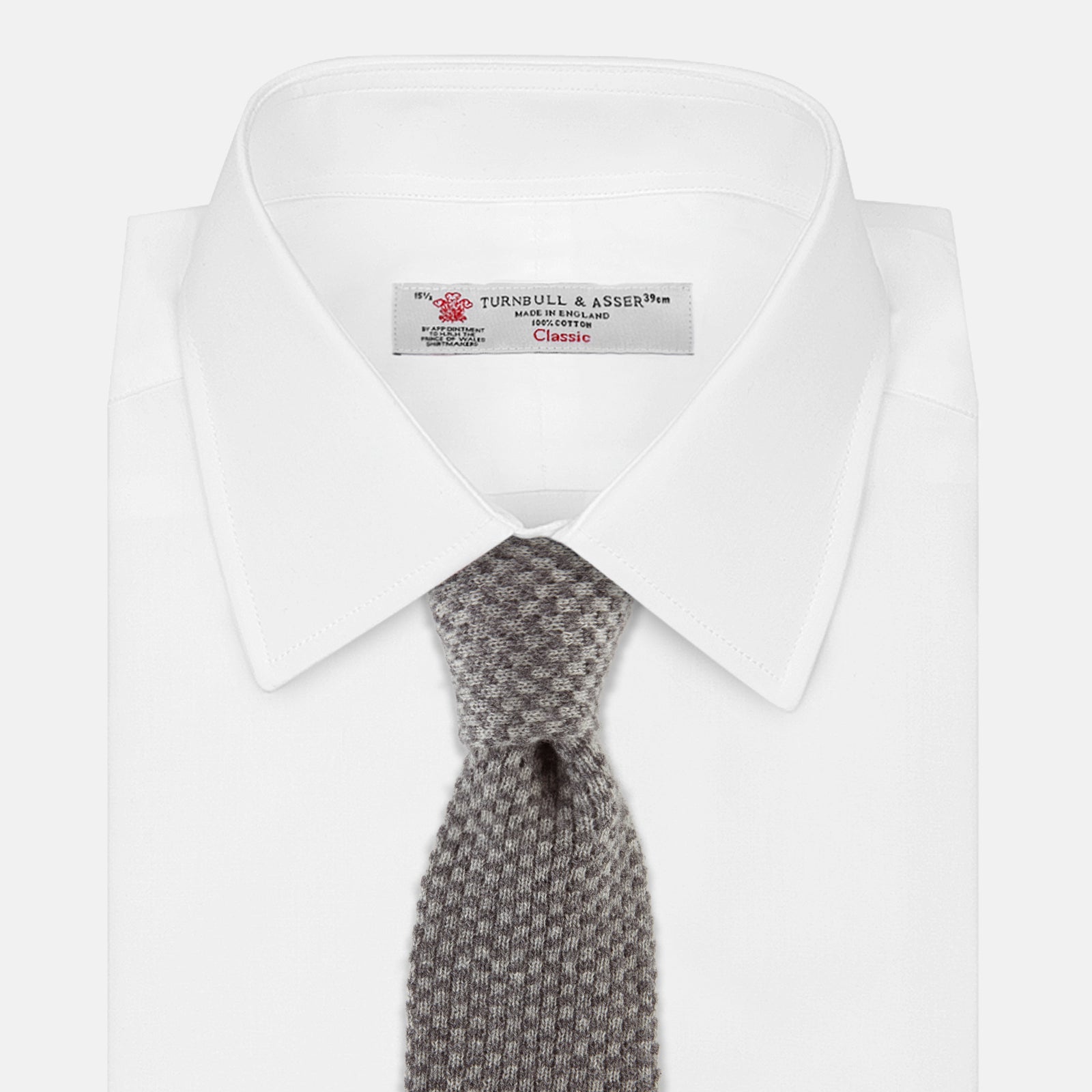 View 2 of product Grey Multi Cashmere Knitted Tie