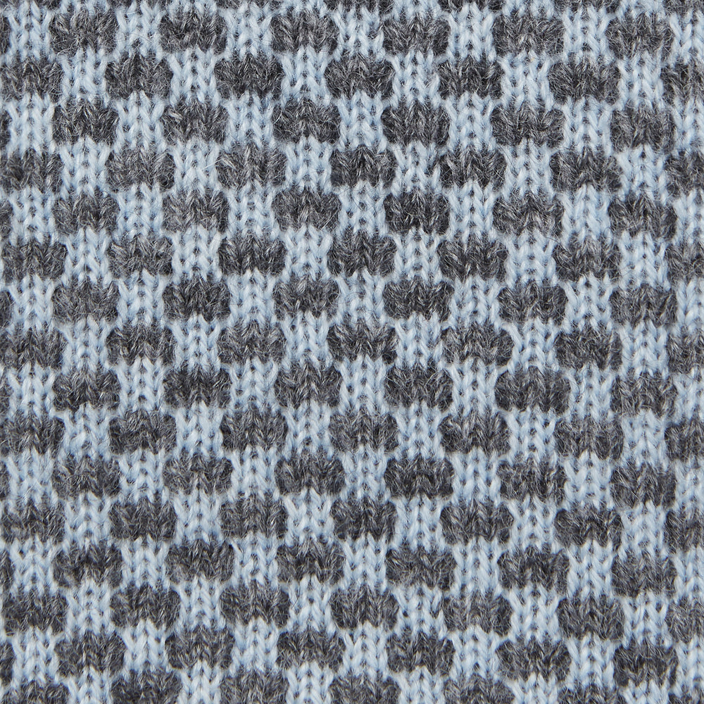 Pale Blue Multi Cashmere Knitted Tie