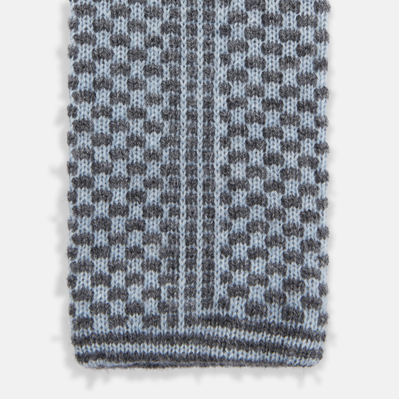 View 4 of product Pale Blue Multi Cashmere Knitted Tie