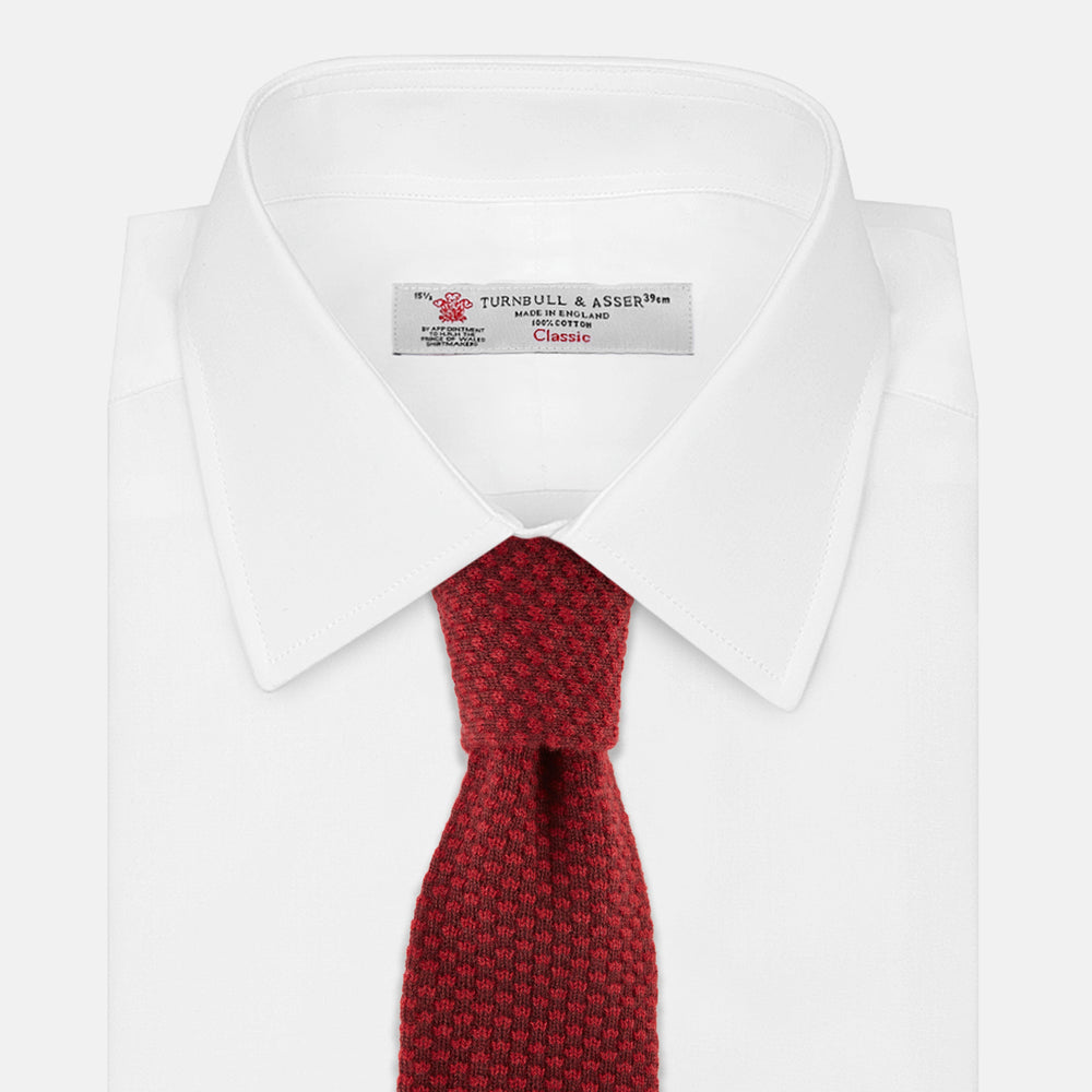 Red Multi Cashmere Knitted Tie