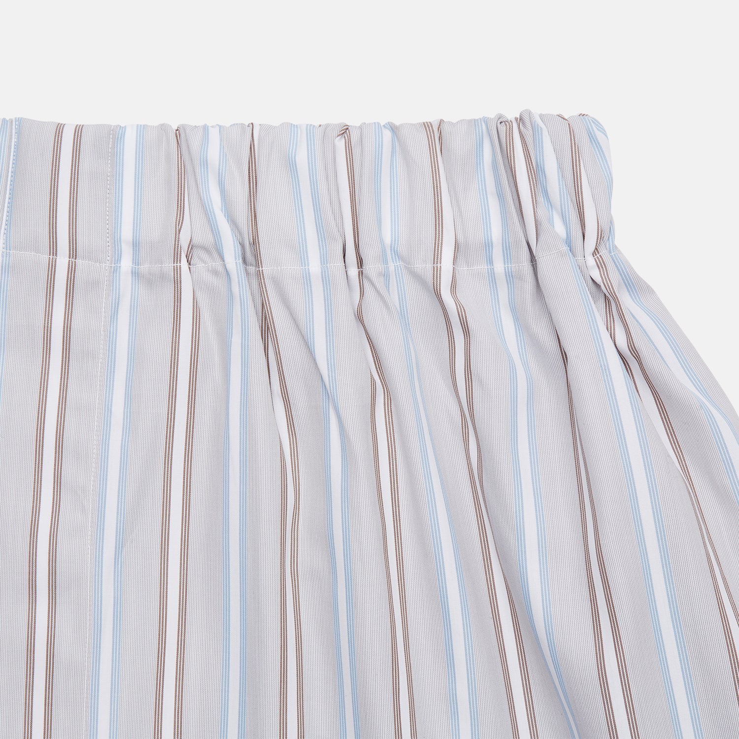 View 2 of product Beige and Light Blue Multi Stripe Cotton Godfrey Boxer Shorts