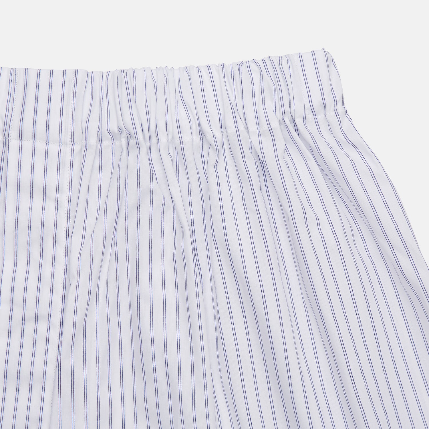 View 2 of product White and Blue Halo Stripe Cotton Godfrey Boxer Shorts