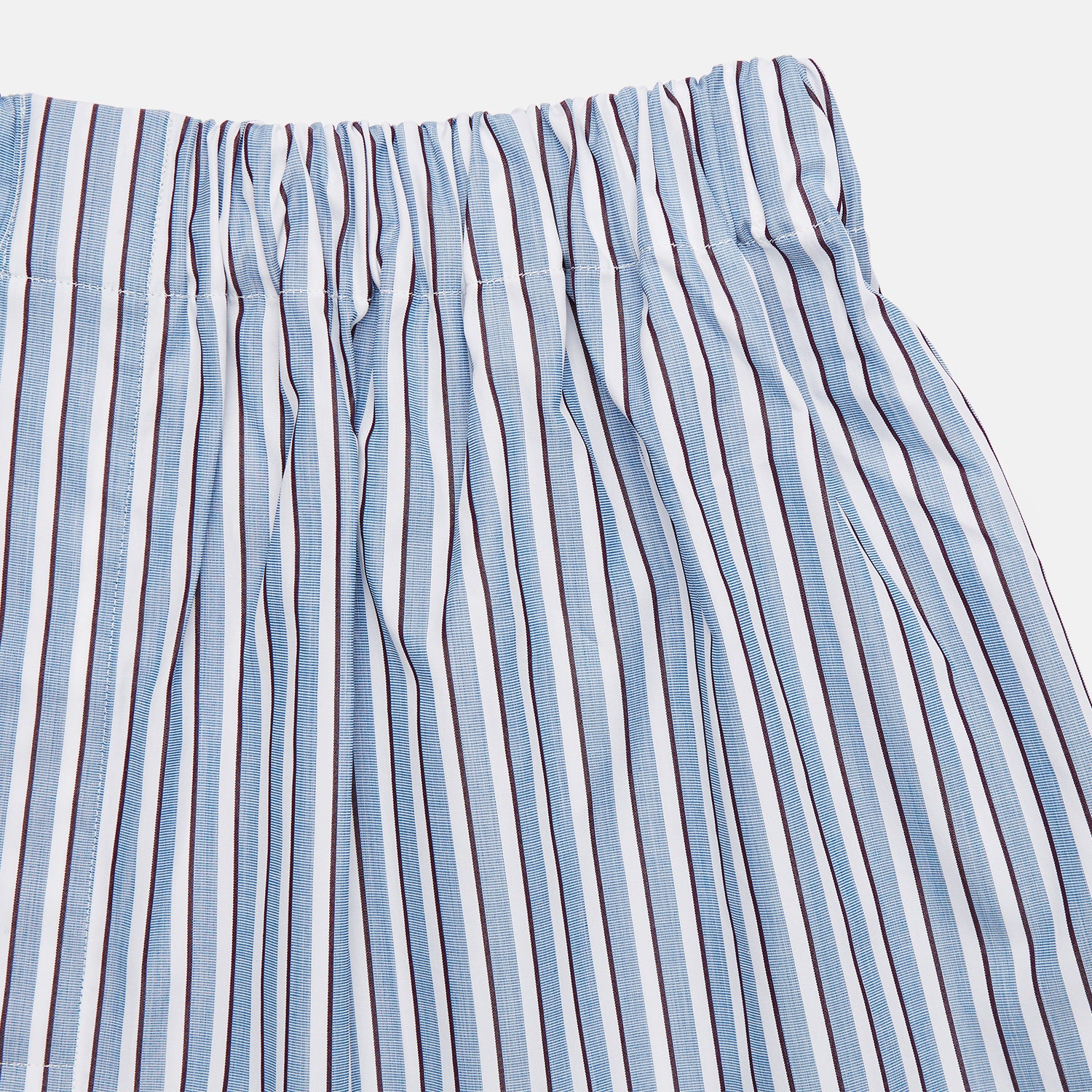 View 2 of product Blue and White Stripe Cotton Godfrey Boxers