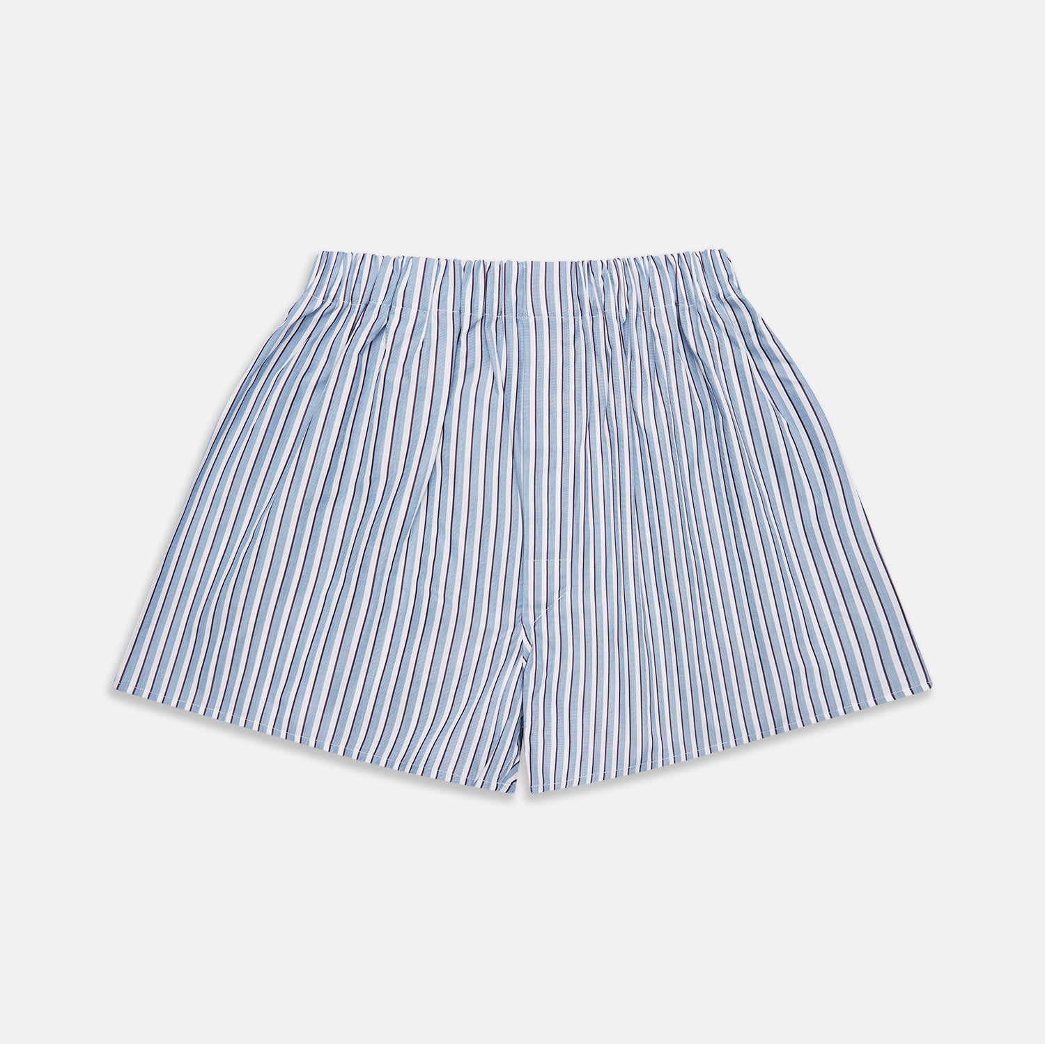 View 1 of product Blue and White Stripe Cotton Godfrey Boxers