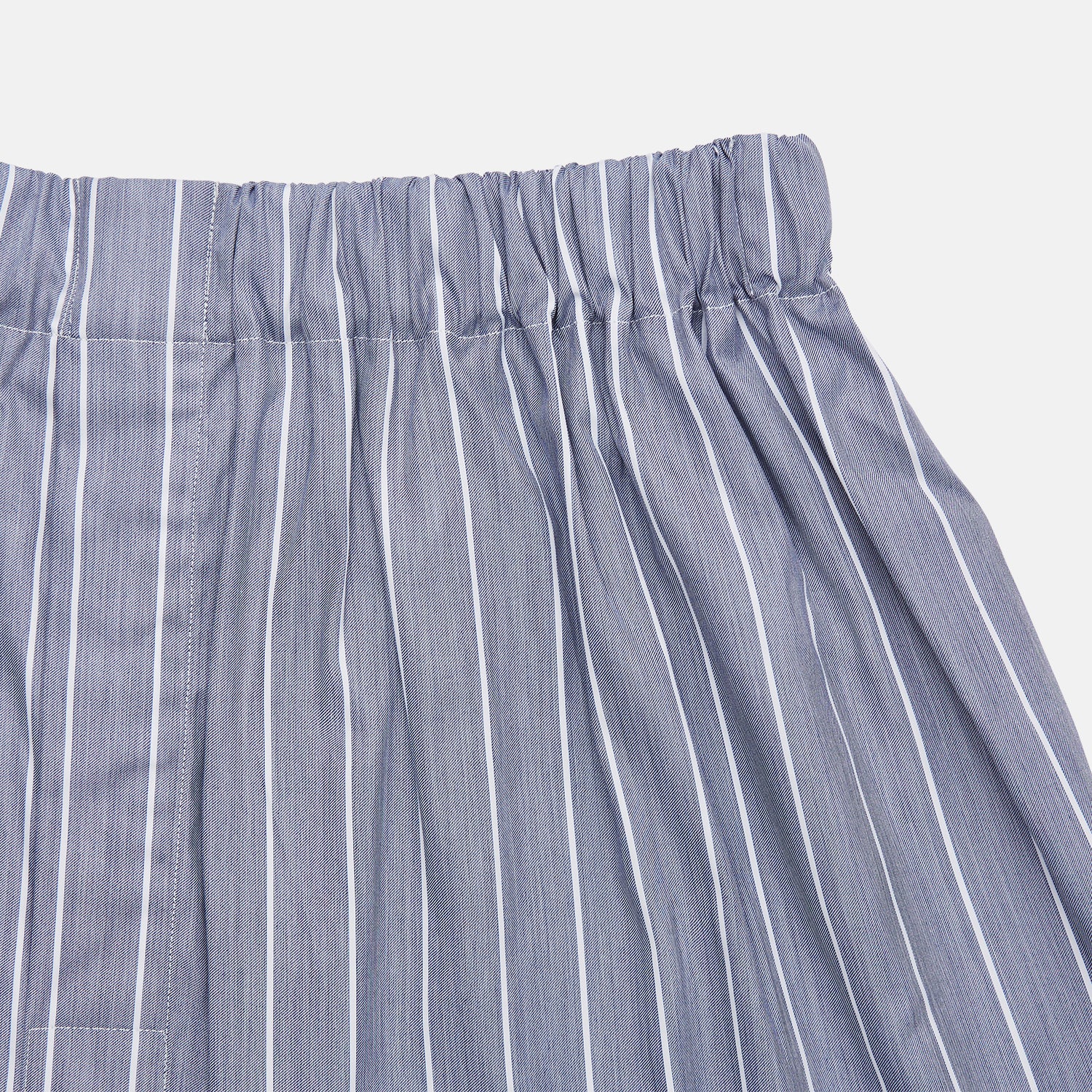 View 2 of product Pale Blue and White Pinstripe Cotton Blend Godfrey Boxer Shorts