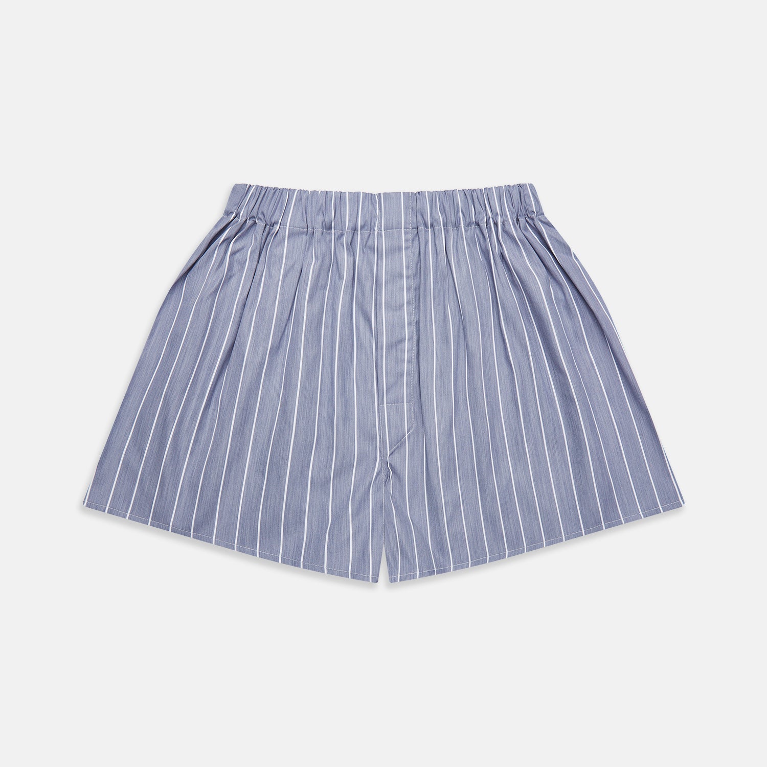 View 1 of product Pale Blue and White Pinstripe Cotton Blend Godfrey Boxer Shorts