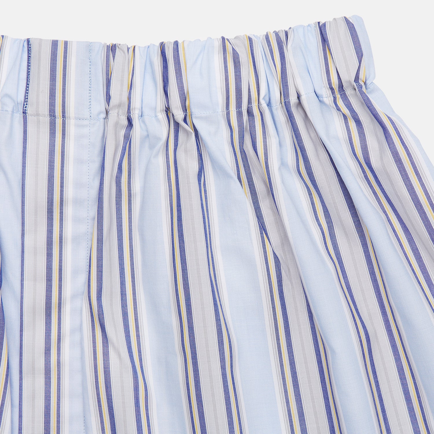 View 2 of product Pale Blue and Yellow Multi Stripe Cotton Godfrey Boxers