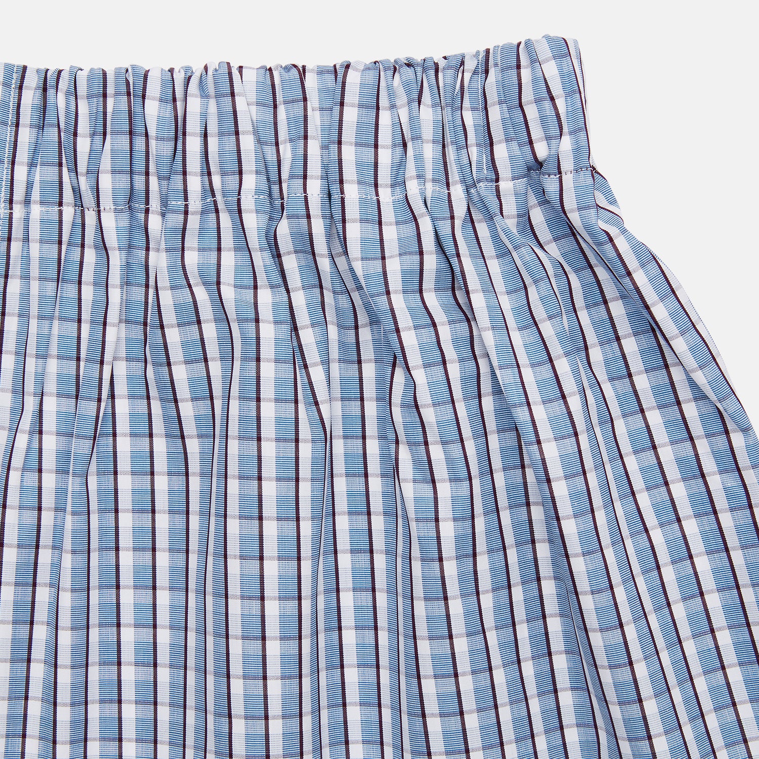 View 2 of product Blue and White Check Cotton Godfrey Boxers