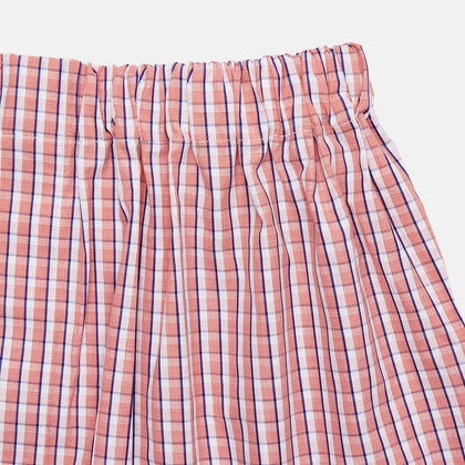 Orange Multi Check Cotton Godfrey Boxers Image 1