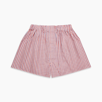 Orange Multi Check Cotton Godfrey Boxers Image 2