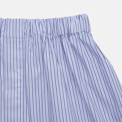 Blue and Navy Halo Stripe Cotton Godfrey Boxer Shorts Image 1