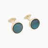 View 1 of product Gold and Navy Mother of Pearl Cufflinks