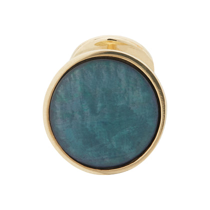 Gold and Navy Mother of Pearl Cufflinks