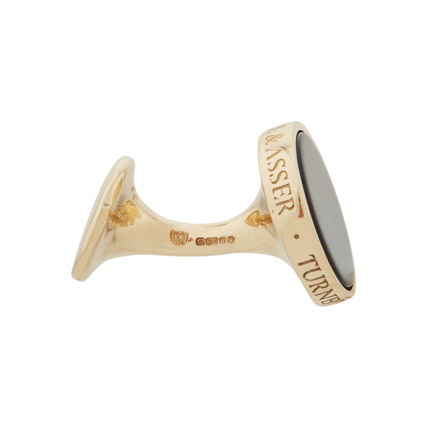 View 3 of product Gold and Navy Mother of Pearl Cufflinks