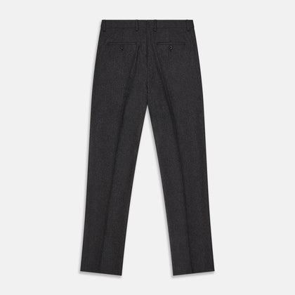 Charcoal Black Wool Manson Trousers Image 2