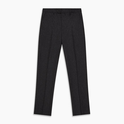 Charcoal Black Wool Manson Trousers Image 3