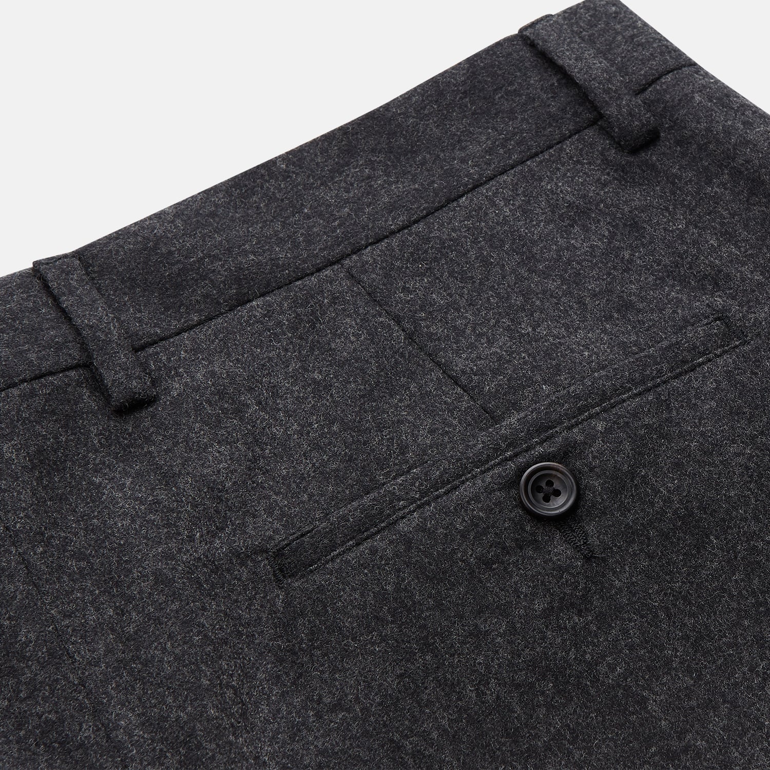View 2 of product Charcoal Black Wool Manson Trousers